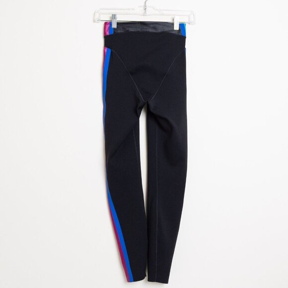 Nike BTQ Layered Tights Black 7/8 High Waisted Dri-Fit Retro 80s Aerobics - Picture 7 of 16